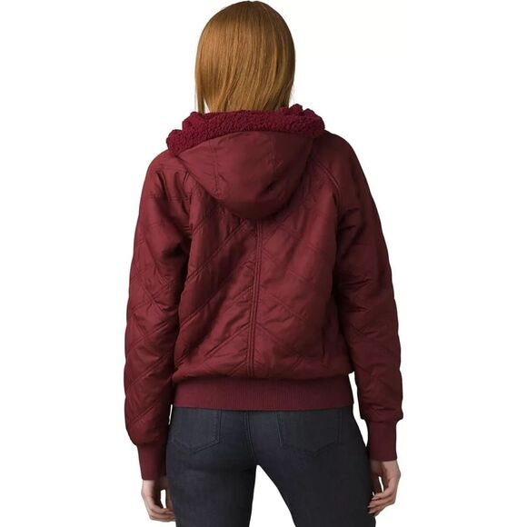 Prana Esla Half Zip Insulated Pullover Maroon Women’s Large NWT $180 - Picture 2 of 9